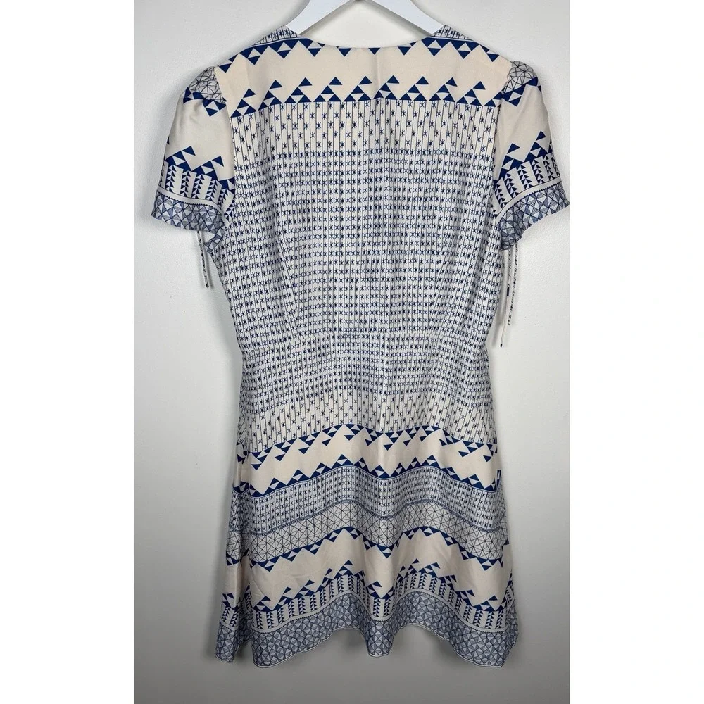 Madewell Size 8 Poppy Dress in Ionian Tile Mesa Tulum Blue Fit & Flare Dress